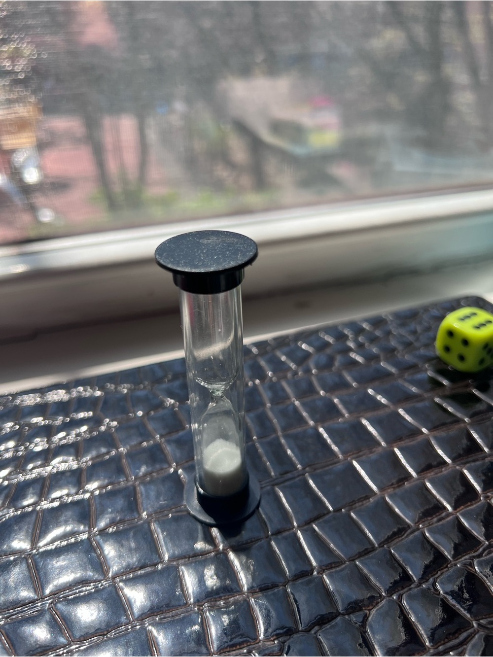 Small Sand Timer Hourglass in Black- Replacement Game Timer 20 Second